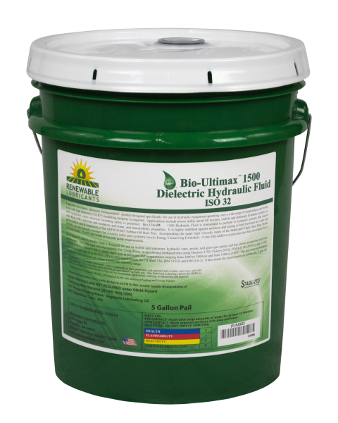 81054 Bio Ultimax 1500 Dielectric Hydraulic Fluid ISO 32 5 Gal